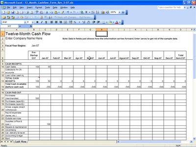 Cash Flow Statement Templates Excel