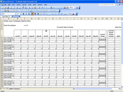 Free sales forecast spreadsheet template