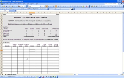 ... grade point average (GPA) to determine where the student is placed in