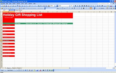 Christmas Gift List Template from exceltemplates.net