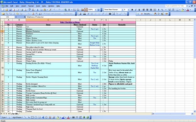 new baby shopping list