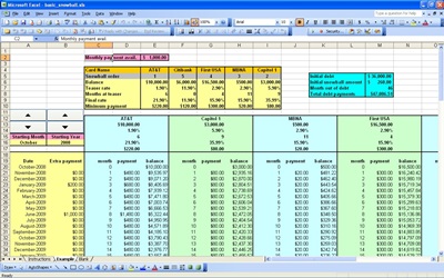 Screenshot of the Debt Snowball Calculator