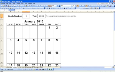 Perpetual Calendar Template from exceltemplates.net