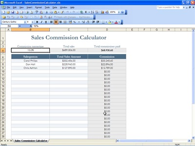 commission sales calculator template commissions business structures