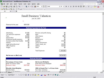 valuation-model-excel