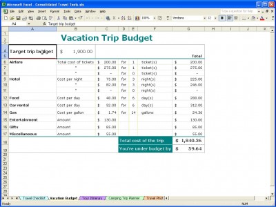 Travel Itinerary Template Excel from exceltemplates.net