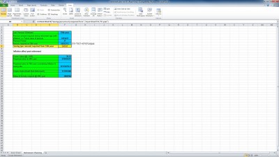 Excel Retirement Plan