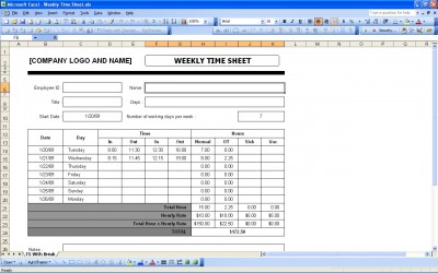 Weekly Time Sheet