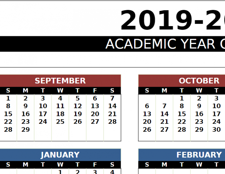 Academic Calendar Template Academic Calendar Template