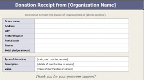 Donation Receipt Template