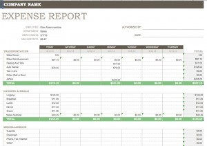 Expense Report Template