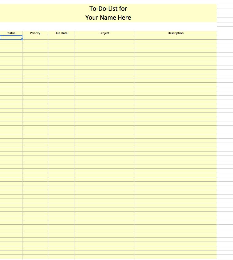 free todo list template