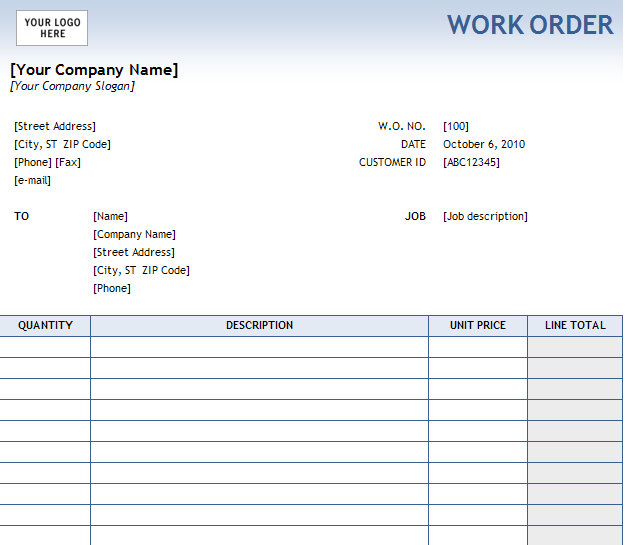 Customer Order Form Template Excel from exceltemplates.net