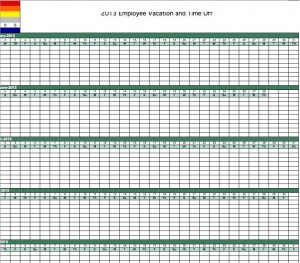 2013 employe vacationtracking calendar template for excel 