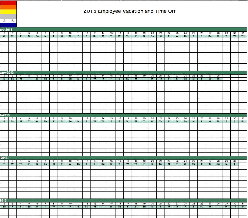 Vacation Spreadsheet Template from exceltemplates.net