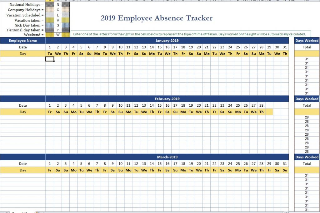 Excel Pto Tracker Template from exceltemplates.net