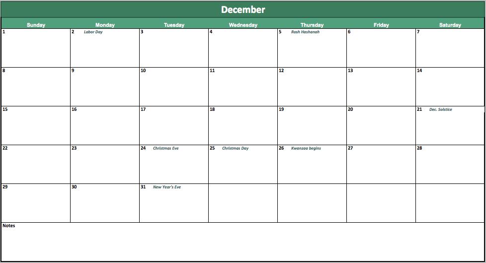 Calendar Template Excel Excel Calendar Template