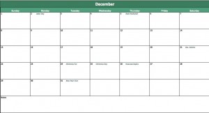 Excel Calendar Template