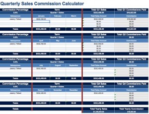 quarterly sales commission calculator template 