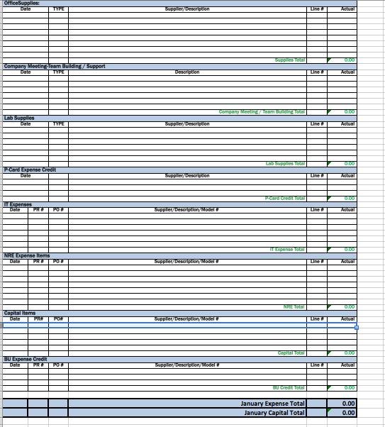 Small Business Financial Plan Template