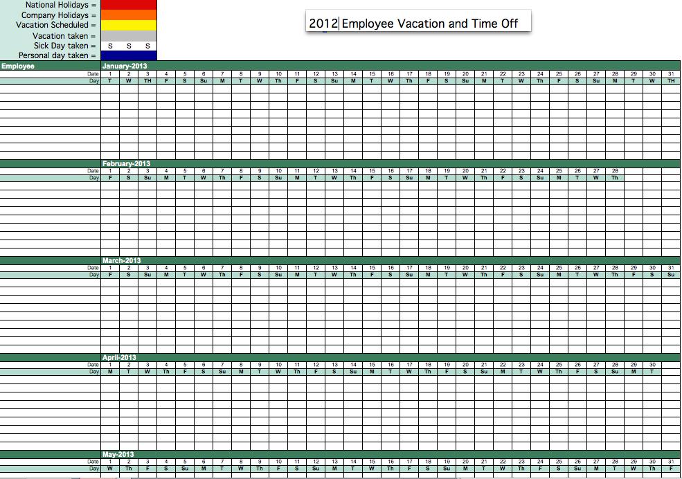 Excel Leave Tracker Free Template Number
