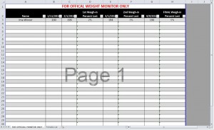 Biggest Loser Weigh In Chart