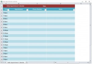 Daily Appointment Calendar Template from ExcelTemplates.net