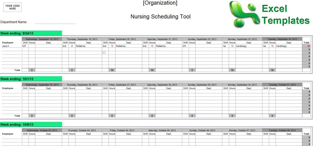 daily shift employee hours spreadsheet