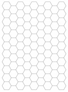 Hexagonal Printable Graph Paper