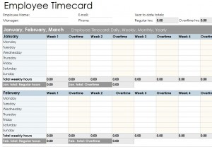 Monthly Timesheet Template