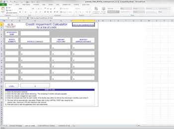 Credit Impairment Calculator