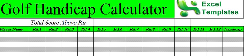 free golf handicap calculator spreadsheet