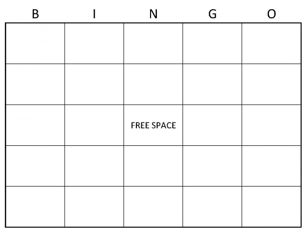 full blank bingo board free printable