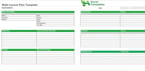 Math Lesson Plan Template from ExcelTemplates.net