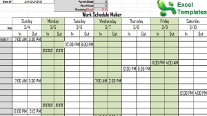 Schedule Template Maker from exceltemplates.net