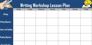 Screenshot of the Writing Workshop Lesson Plan template