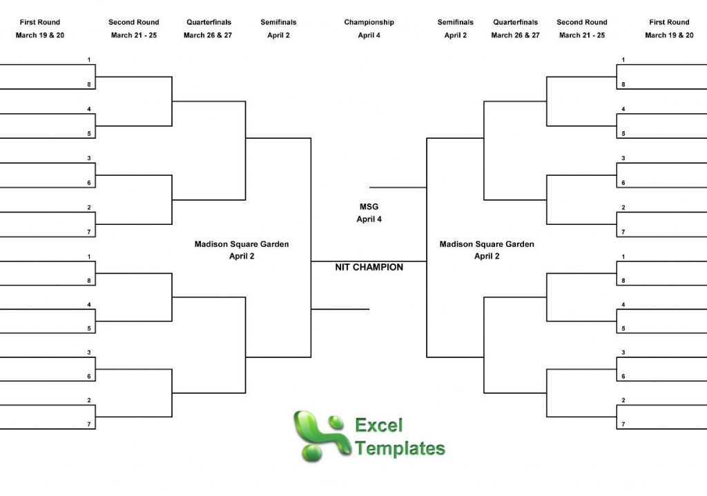 NIT Tournament from ExcelTemplates.net