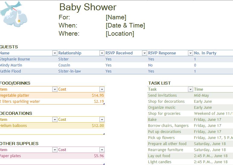 Baby Shower Checklist screenshot