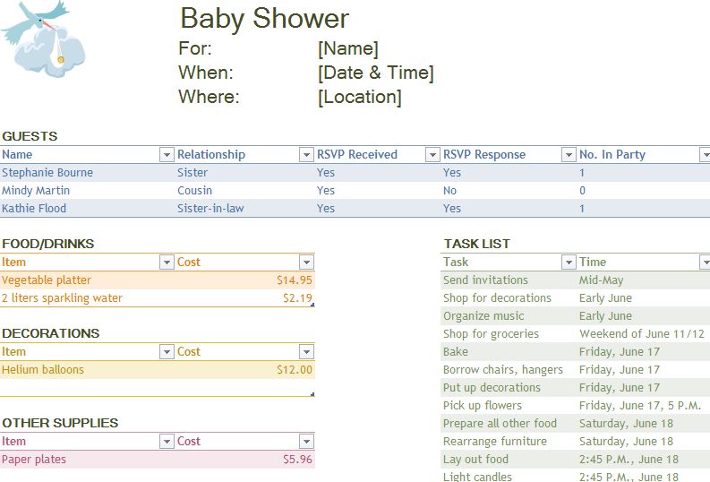 Baby Shower Planner screenshot