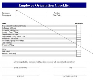 New Employee Checklist screenshot