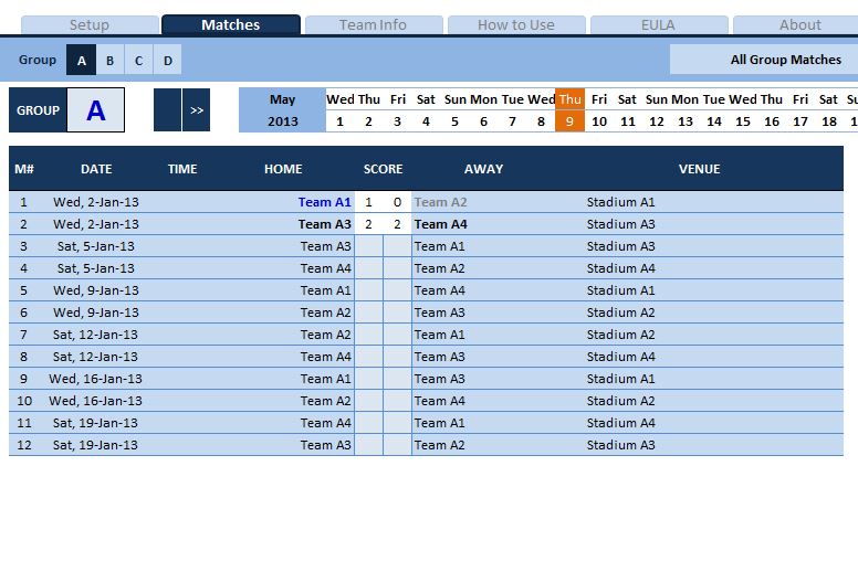 National Championship Standings Template - Kickly