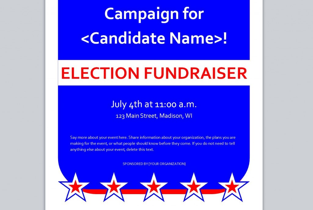 Screenshot of the Political Flyer Template