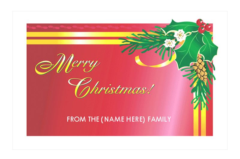 Christmas Card Template Christmas Card Template For Word