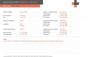 Free Emergency Contact Form Template
