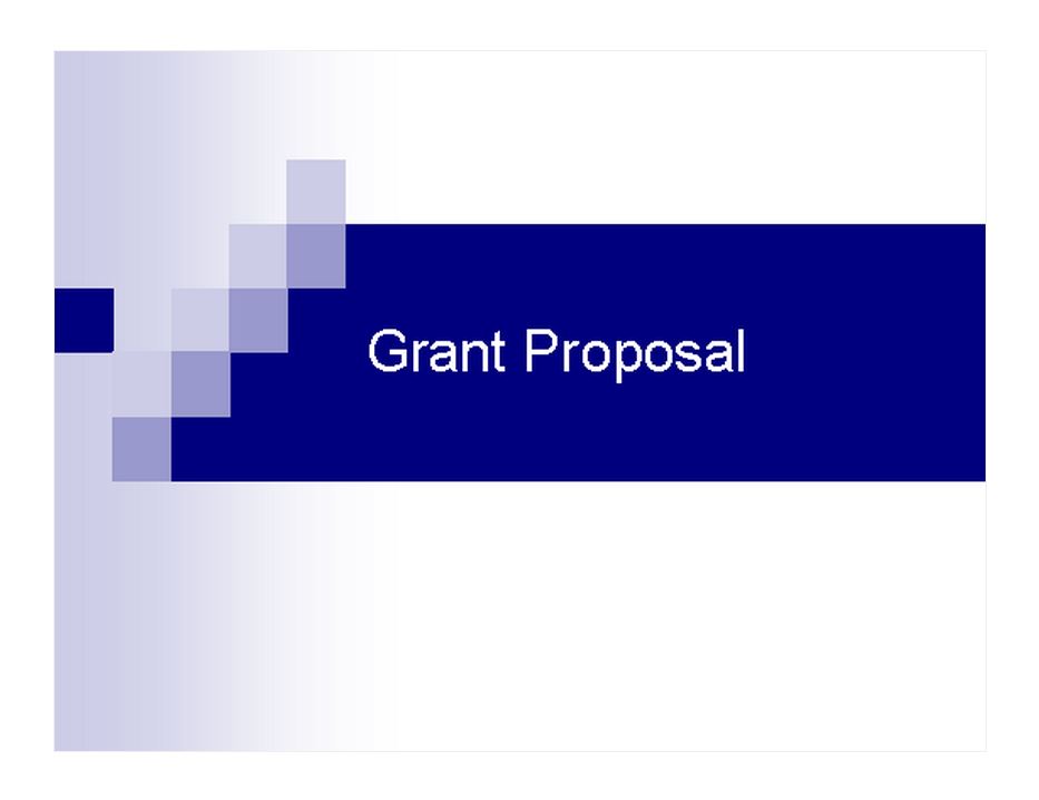 Free Grant Proposal Template