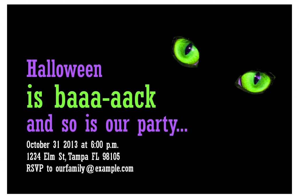 Free halloween party invitations