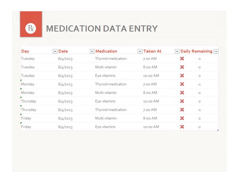 Free Medication Schedule Template