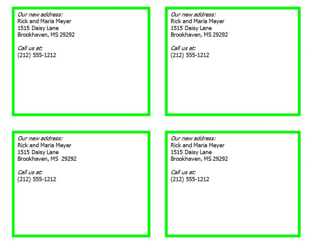 New Address Postcards  New Address Postcards Template Within Free Moving House Cards Templates