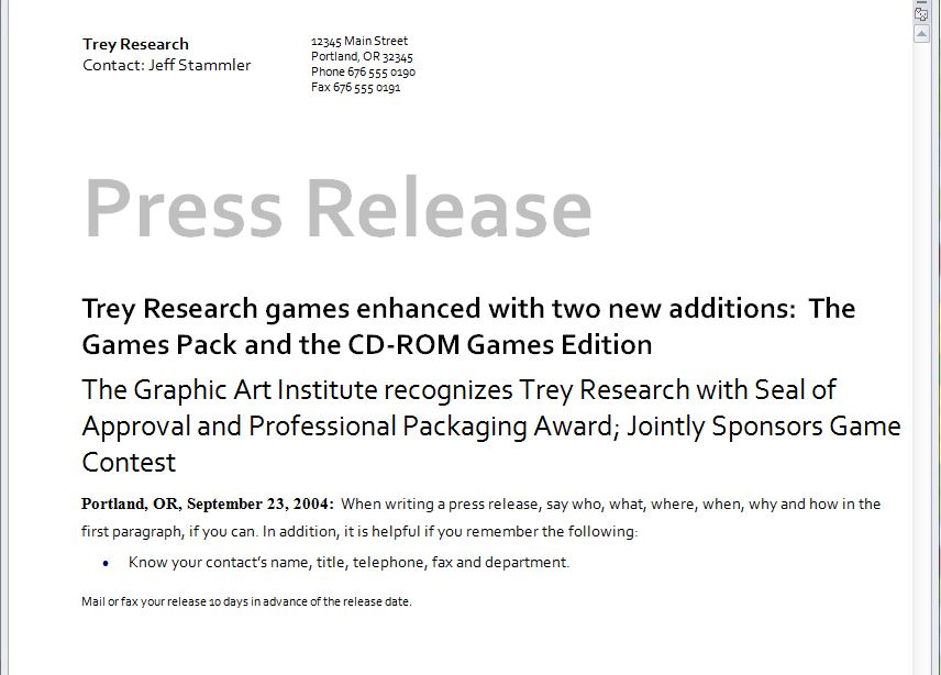 How to Write a Sports Press Release (Example and Template)