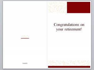 Free Retirement Card Template